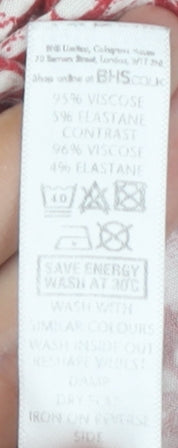 BHS Women’s Red Polka Dot Wrap Dress Size 18 Knee Length V-Neck