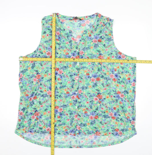 Bonmarché Womens Multicoloured Floral Sleeveless Blouse Size 28