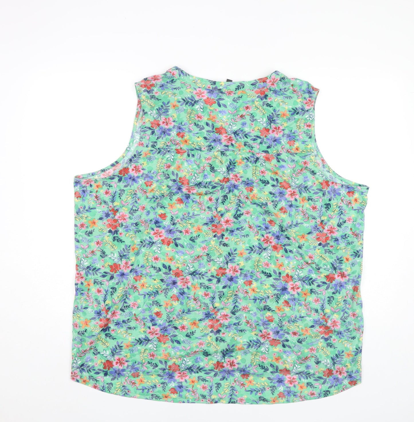 Bonmarché Womens Multicoloured Floral Sleeveless Blouse Size 28