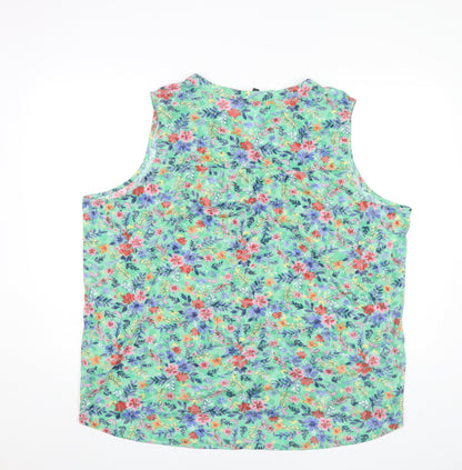 Bonmarché Womens Multicoloured Floral Sleeveless Blouse Size 28