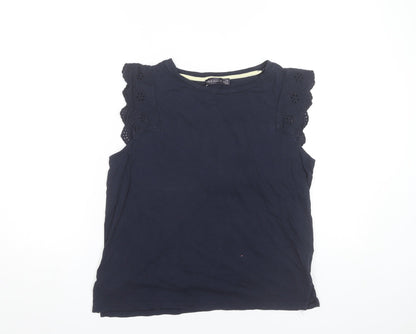 Womens UK Size 12 Marks and Spencer Blue Basic Blouse