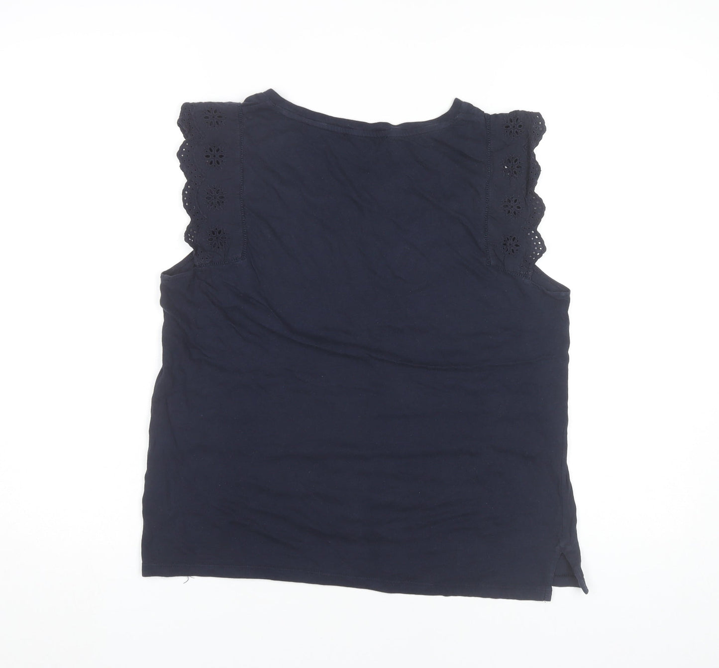 Womens UK Size 12 Marks and Spencer Blue Basic Blouse