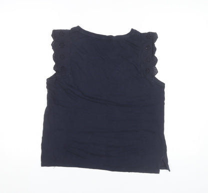 Womens UK Size 12 Marks and Spencer Blue Basic Blouse