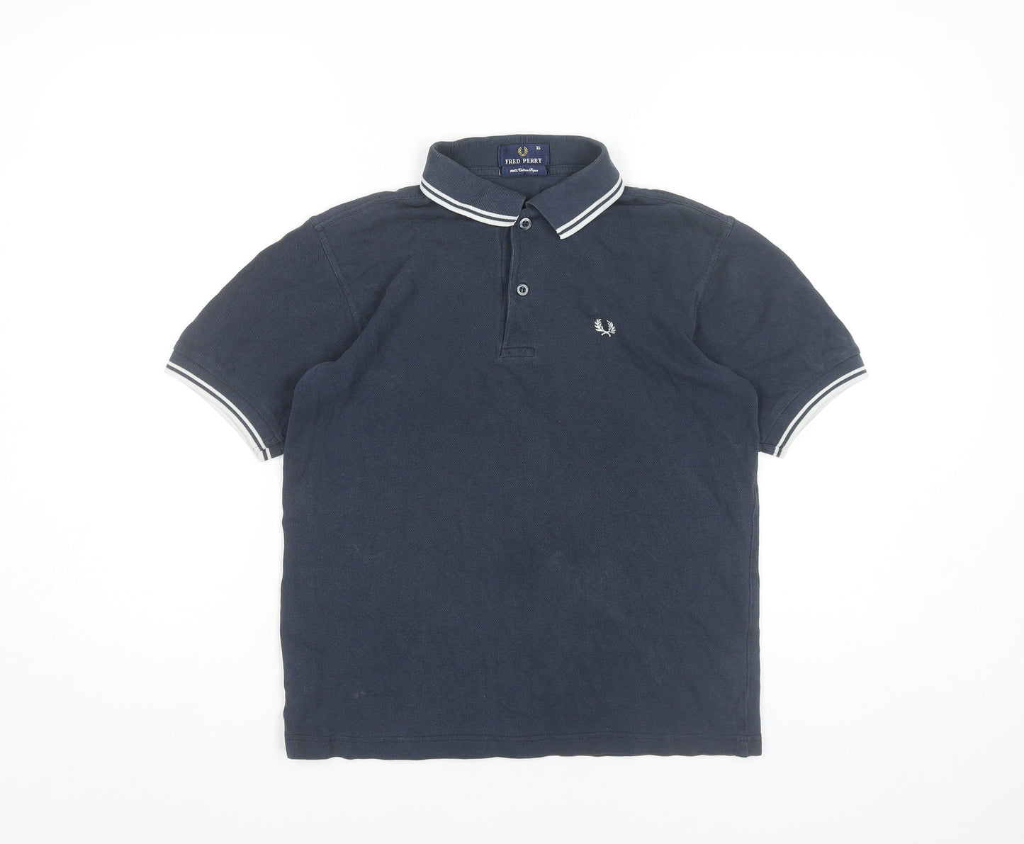 Fred Perry Men's Navy Blue XS Polo Shirt Cotton Slim Fit