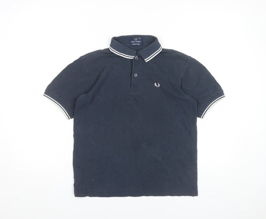Fred Perry Men's Navy Blue XS Polo Shirt Cotton Slim Fit