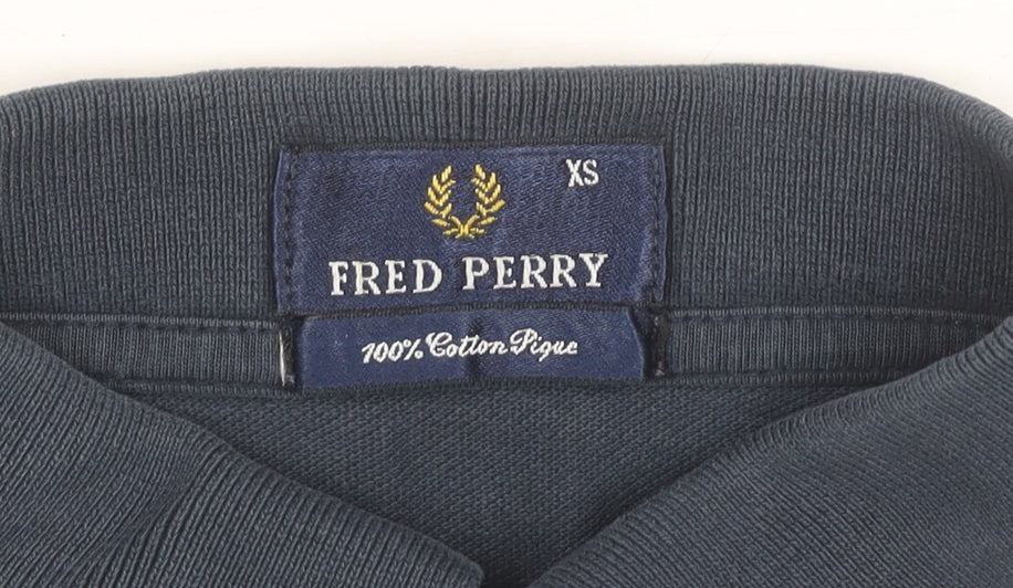 Fred Perry Men's Navy Blue XS Polo Shirt Cotton Slim Fit