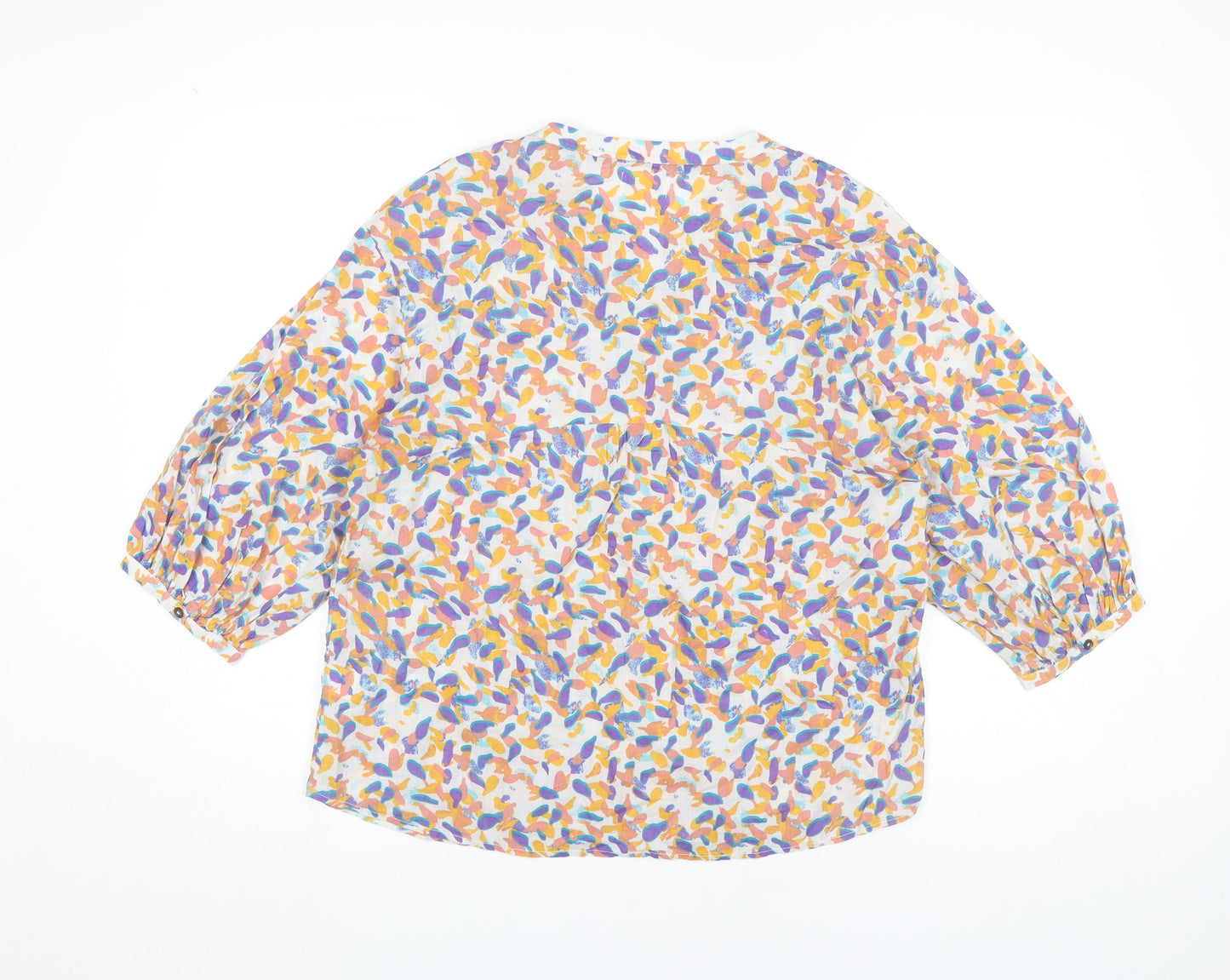 Barefoot Clothing Women’s Multicoloured Cotton Blouse UK 14 Tunic