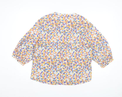 Barefoot Clothing Women’s Multicoloured Cotton Blouse UK 14 Tunic