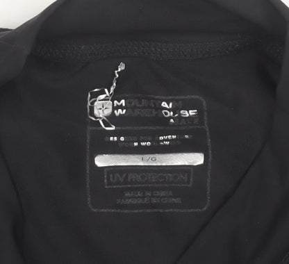 Mountain Warehouse Men’s Black L Athletic T-Shirt with UV Protection