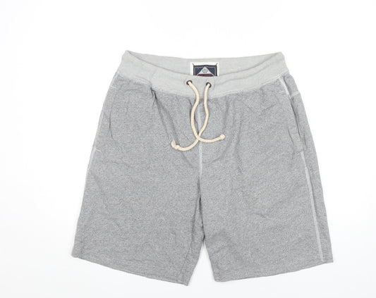 Next Mens Grey Sweat Shorts Medium Elastic Waist Drawstring Pockets