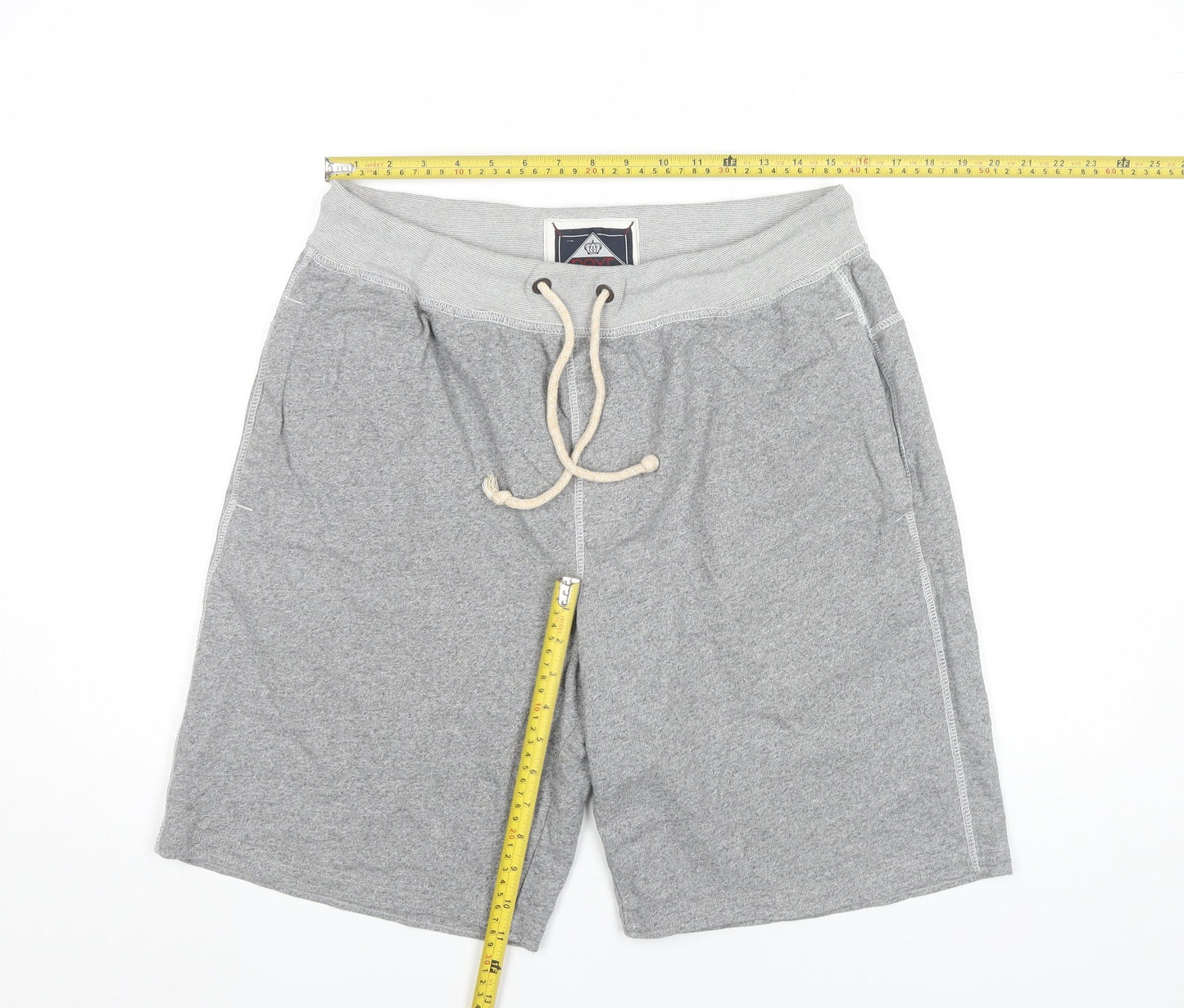 Next Mens Grey Sweat Shorts Medium Elastic Waist Drawstring Pockets
