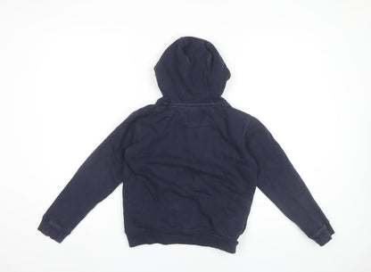 Jack Wills Boys Blue Hoodie 9-10Y Henley 1/2 Zip Cotton Blend