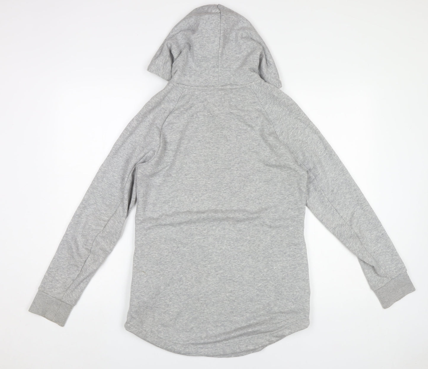 Adidas Womens Grey Pullover Hoodie Small UK 8-10 Logo Lightweight