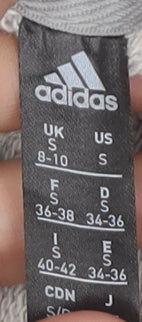Adidas Womens Grey Pullover Hoodie Small UK 8-10 Logo Lightweight