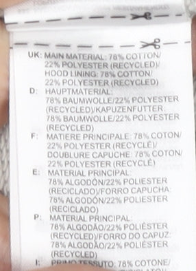 Adidas Womens Grey Pullover Hoodie Small UK 8-10 Logo Lightweight