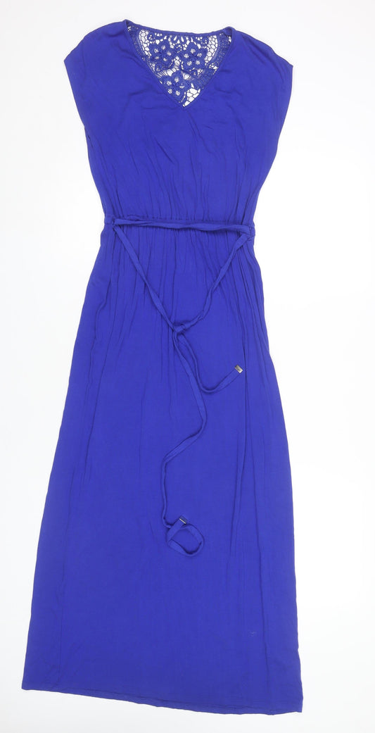 Dorothy Perkins Women’s Blue Size 6 Midi Fit & Flare Sleeveless Lace Dress