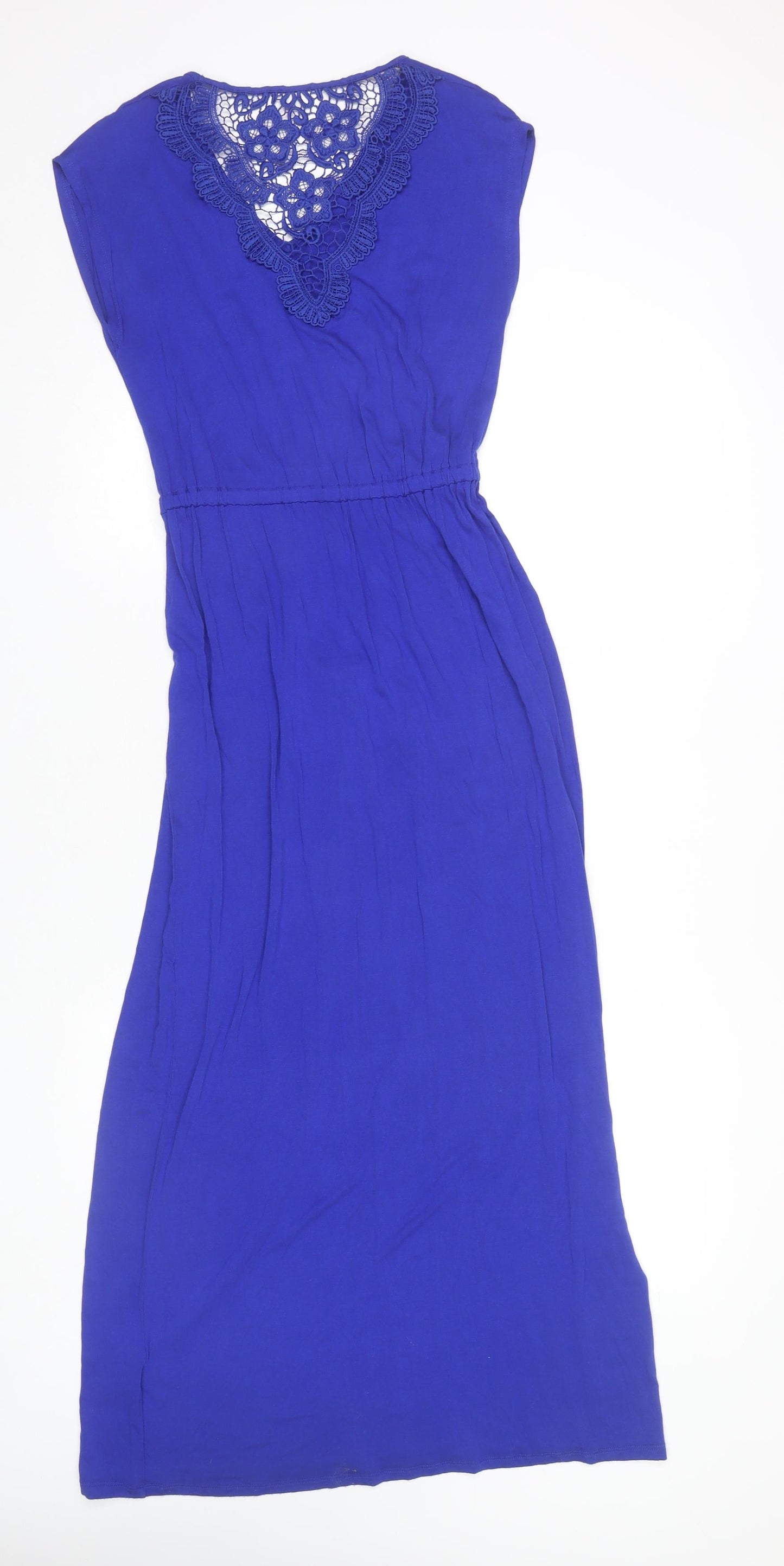 Dorothy Perkins Women’s Blue Size 6 Midi Fit & Flare Sleeveless Lace Dress