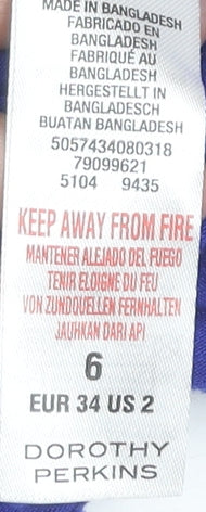 Dorothy Perkins Women’s Blue Size 6 Midi Fit & Flare Sleeveless Lace Dress