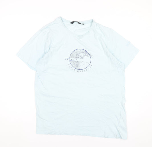 Regatta Men's Blue Large Outdoors Graphic Cotton T-Shirt