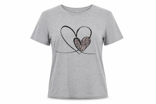 Womens UK Size 12 Apricot Grey Basic T-Shirt