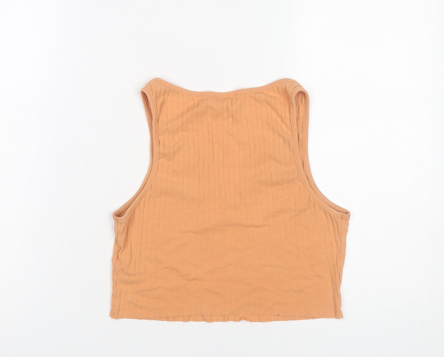 Womens UK Size 8 Topshop Orange Cropped Tank