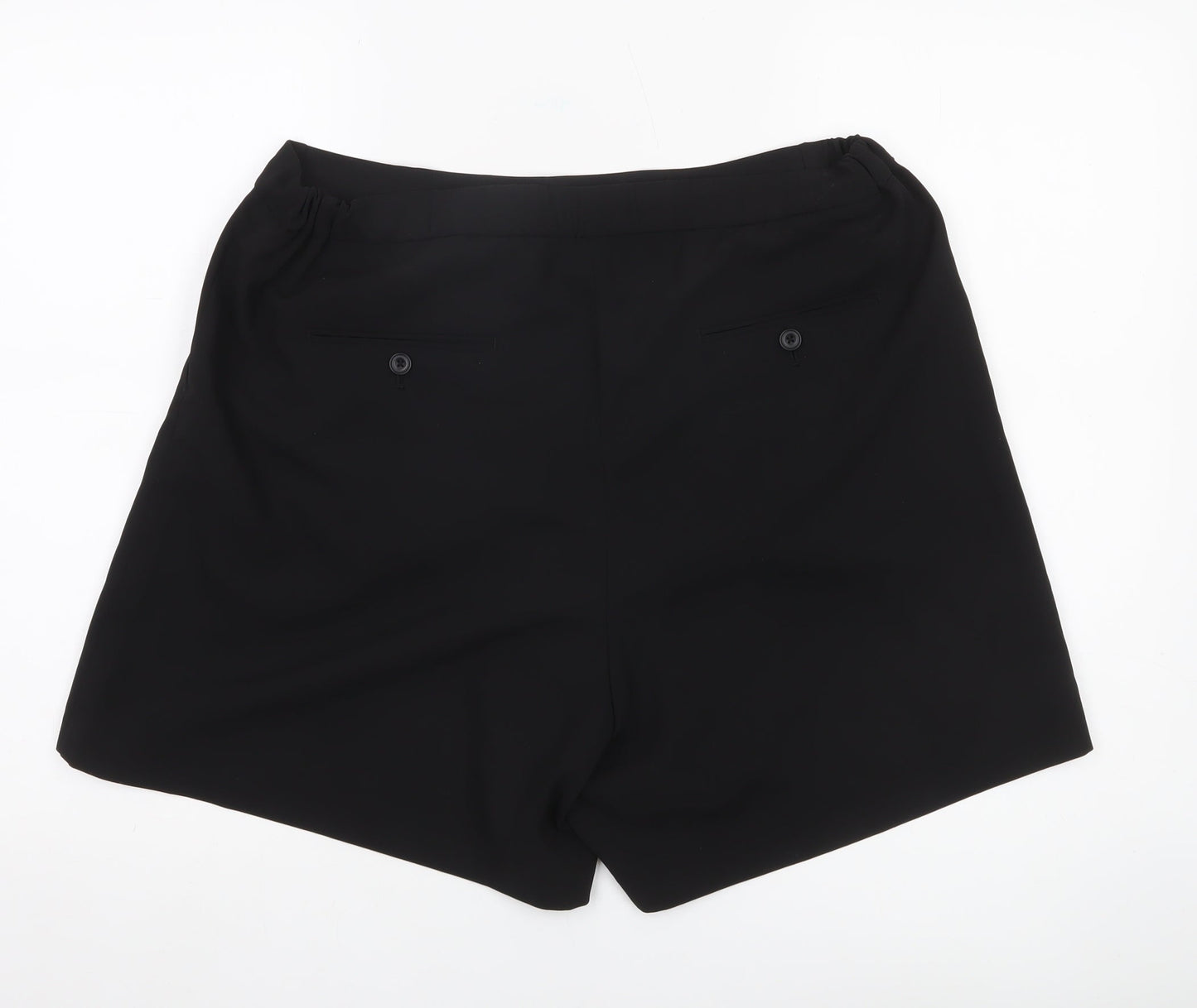 Uniqlo Women’s Black XL Chino Pleated Shorts Polyester