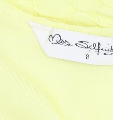 Miss Selfridge Women’s Yellow Peplum Sleeveless Blouse UK 8