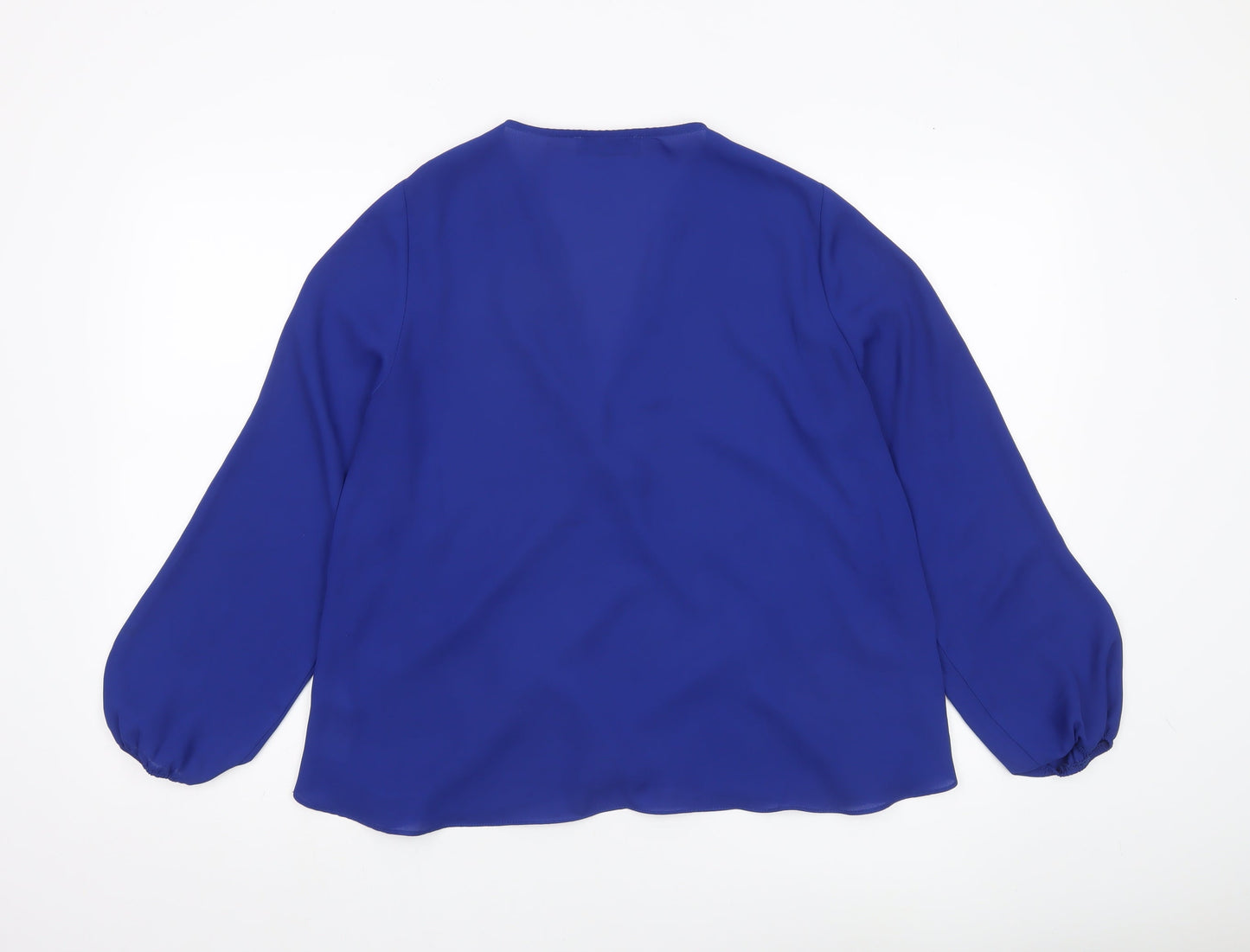 Womens UK Size 14 Wallis Blue Wrap Blouse