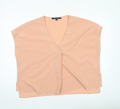 Womens UK Size M French Connection Beige Tunic Blouse