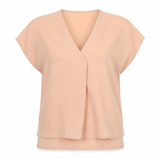 Womens UK Size M French Connection Beige Tunic Blouse