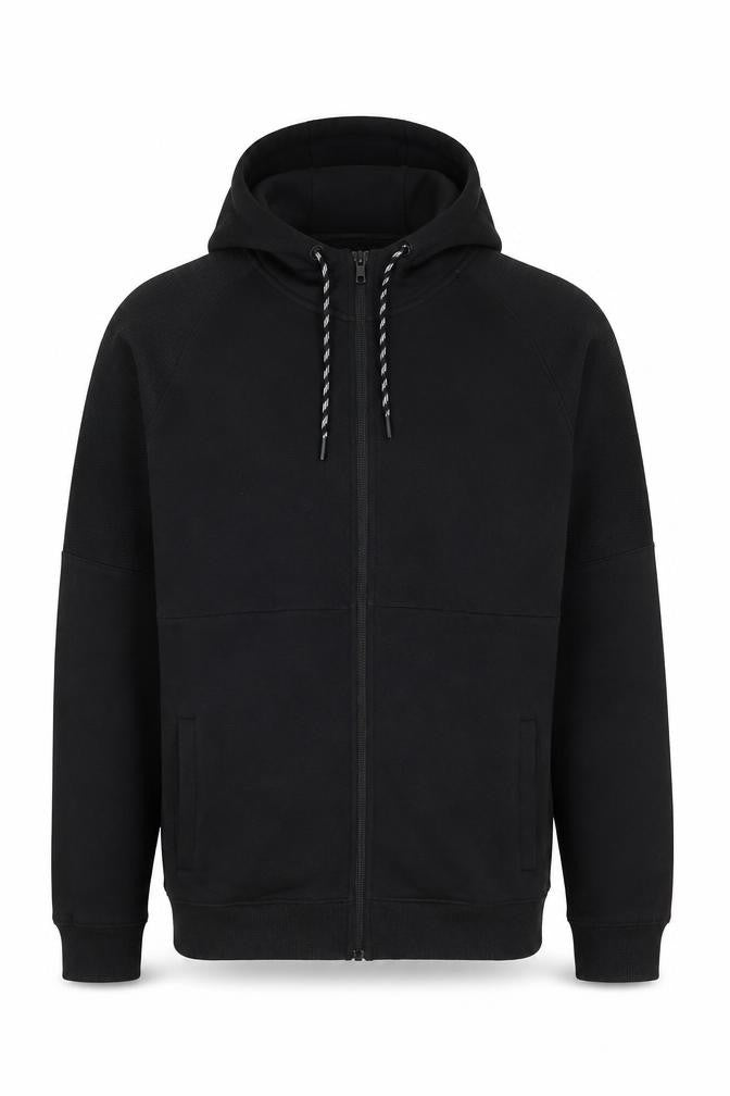 Mens UK Size M U.S. Athletic Black Full Zip Hoodie