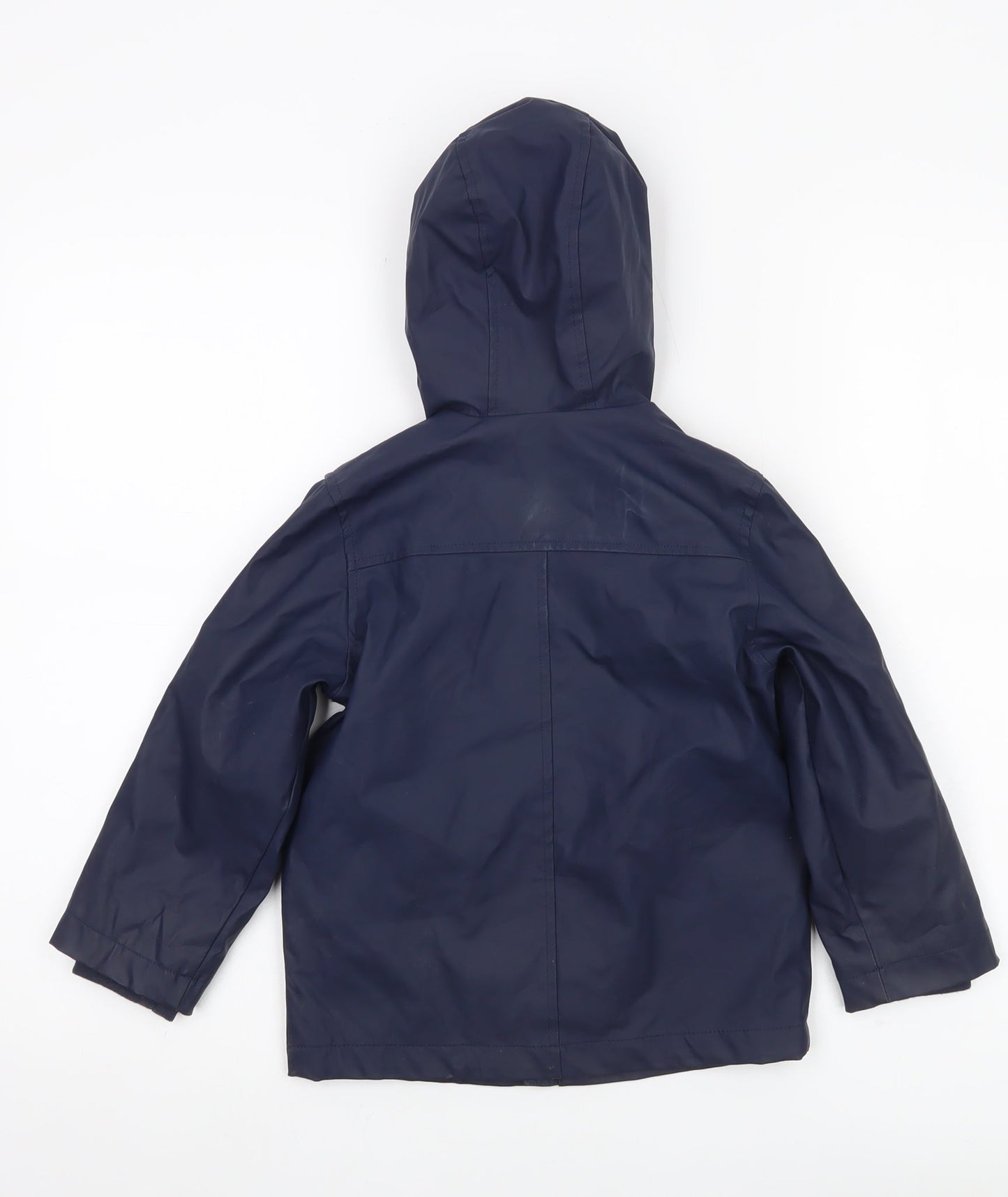 Marks and Spencer Boys Blue 4-5Y Waterproof Hooded Rain Coat Jacket