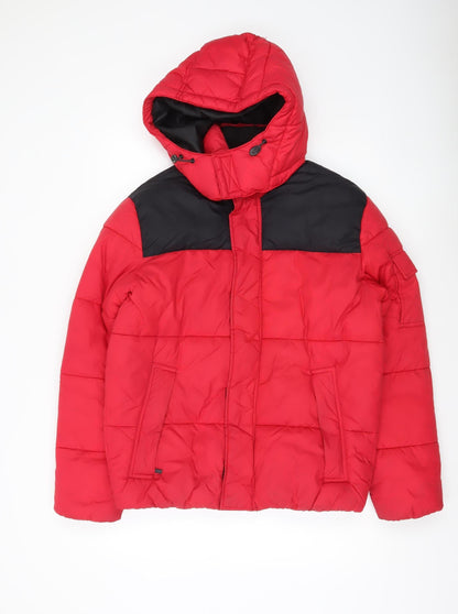 Mens UK Size S H&M Red Puffer Jacket