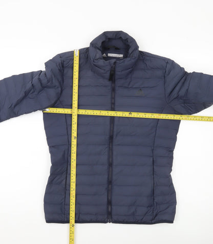Womens UK Size 8-10 adidas Blue Puffer Jacket