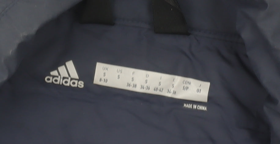 Womens UK Size 8-10 adidas Blue Puffer Jacket
