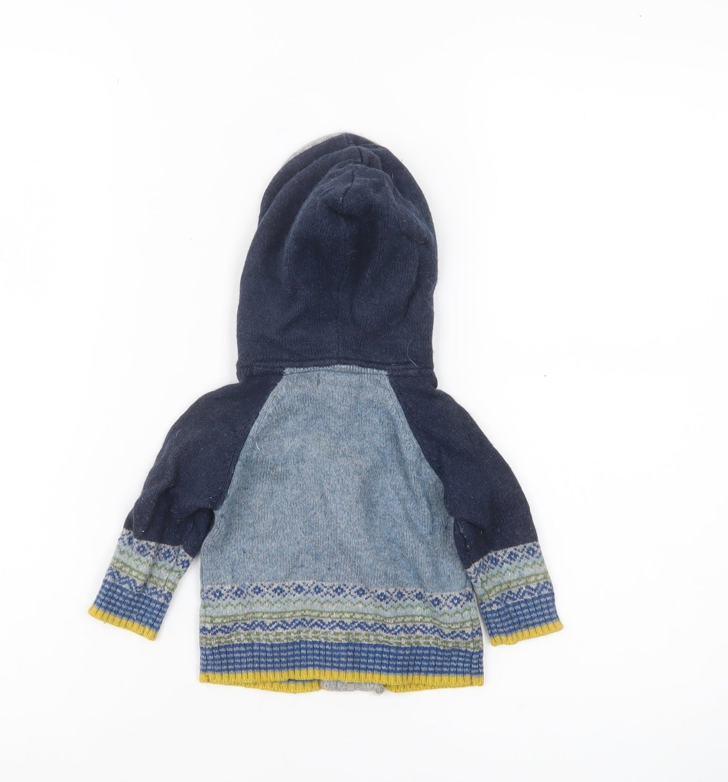 Monsoon Baby Unisex Blue Knit Hooded Cardigan 3-6 Months London Guard Design