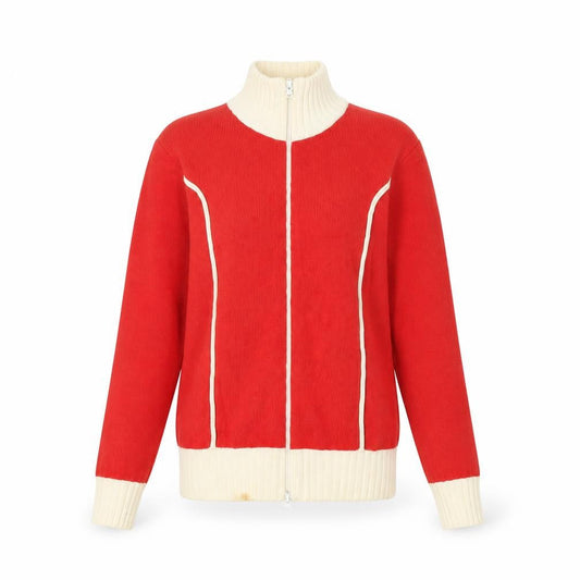 Womens UK Size 12 H&M Red Full Zip Jumper
