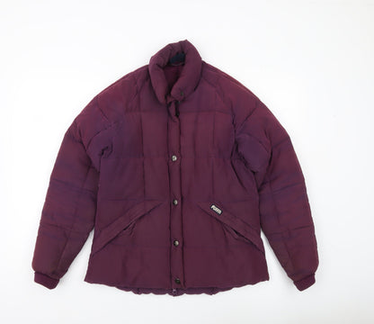 Womens UK Size 10 Puffa Purple Puffer Jacket