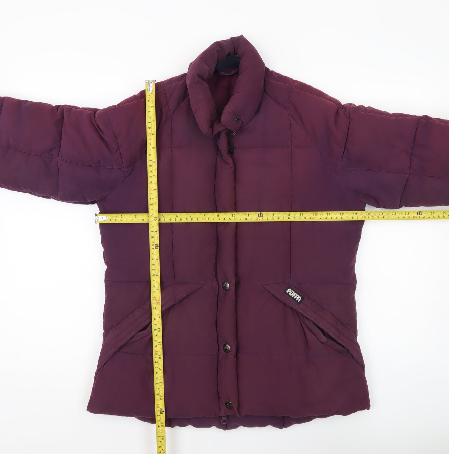Womens UK Size 10 Puffa Purple Puffer Jacket