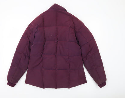 Womens UK Size 10 Puffa Purple Puffer Jacket