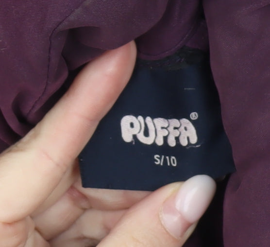Womens UK Size 10 Puffa Purple Puffer Jacket
