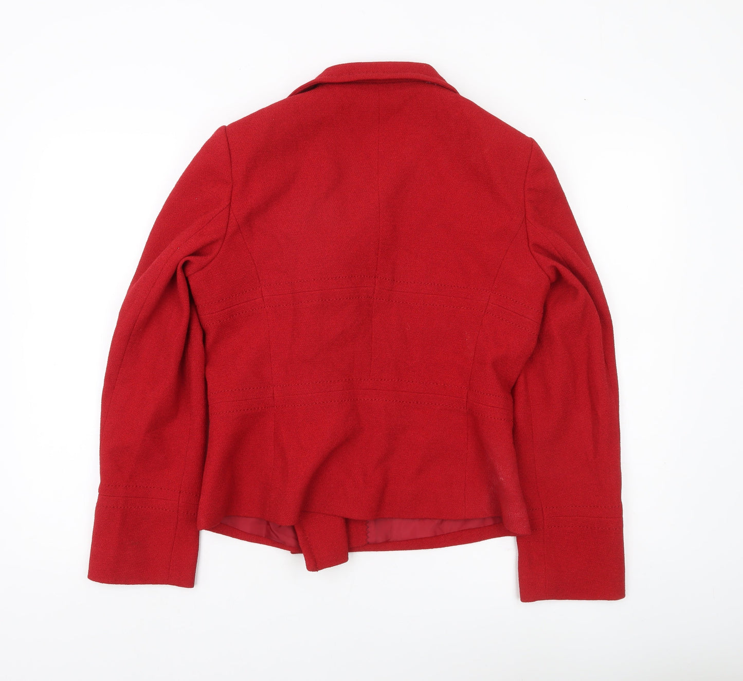 Marks and Spencer Women’s Red Wool Blend Blazer Coat Size 12