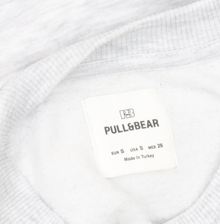 Womens UK Size S Pull&Bear Grey Pullover Sweatshirt