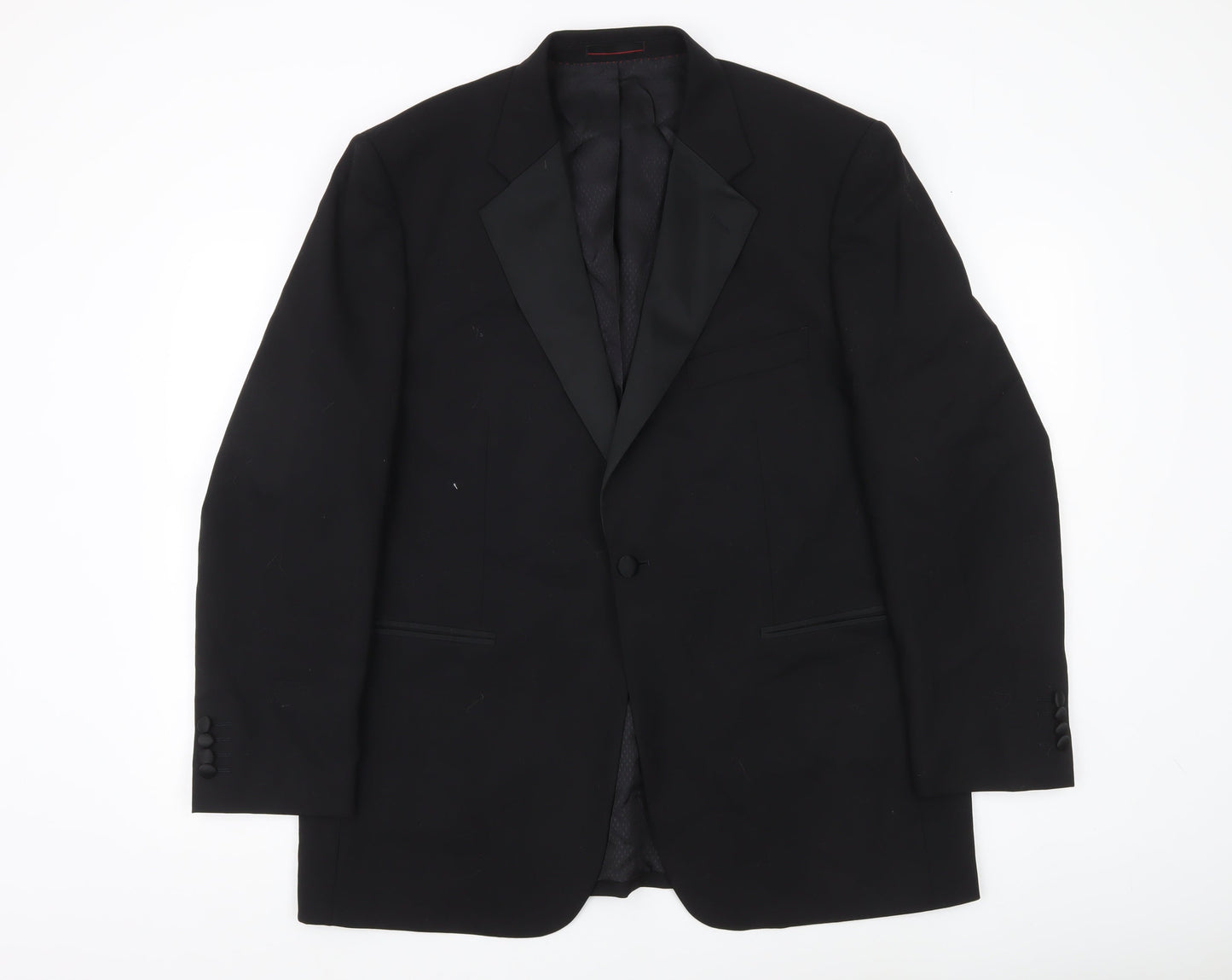 1860 Menswear Black Men's 44R Shawl Lapel Tuxedo Jacket