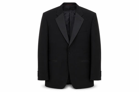 1860 Menswear Black Men's 44R Shawl Lapel Tuxedo Jacket