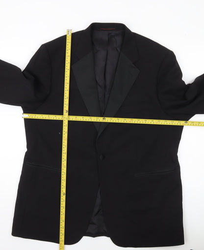 1860 Menswear Black Men's 44R Shawl Lapel Tuxedo Jacket