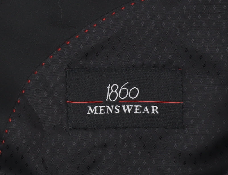 1860 Menswear Black Men's 44R Shawl Lapel Tuxedo Jacket