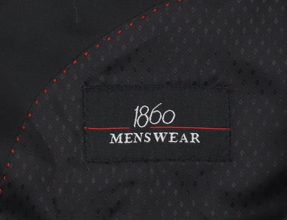 1860 Menswear Black Men's 44R Shawl Lapel Tuxedo Jacket