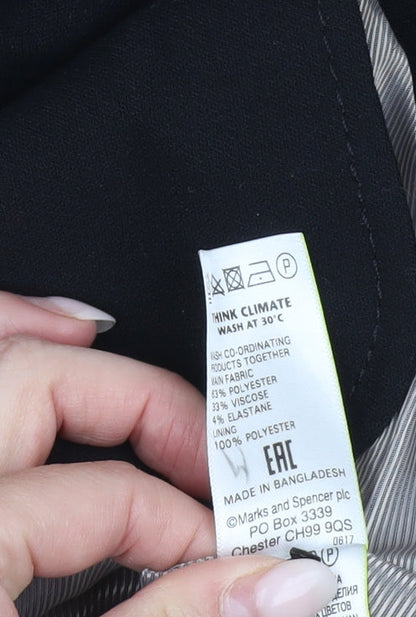 Marks and Spencer Womens Black Size 16 Tailored Blazer Jacket