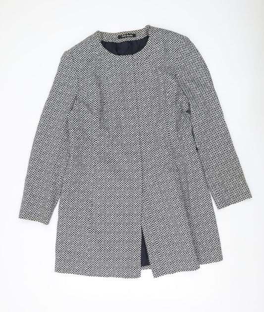 Betty Barclay Women’s Black Geometric Mid-Length Coat Size 14